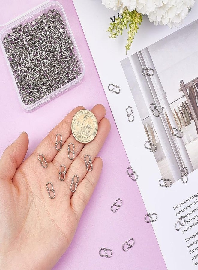 Tdas 200 Pcs S Hooks for Jewellery Making S Shaped Hook for Necklace DIY Jewellery Making Chain Necklace Bracelet Jewelry findings Connectors Fasteners Art & Craft (Silver) - Image 3